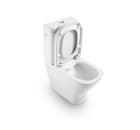 Compact back to wall vitreous china Rimless close-coupled WC with dual outlet (no cutout for isolation valve)