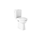 Close-coupled WC with horizontal outlet for people with reduced mobility