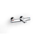 Wall-mounted thermostatic bath-shower mixer, with diverter-flow regulator