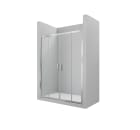 L4-E - Front shower enclosure with 2 sliding doors + 2 fixed panels
