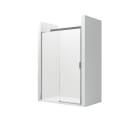L2-E - Front shower enclosure with 1 sliding door + 1 fixed panel