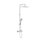 Height adjustable thermostatic shower column