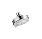 Adjustable shower head for wall installation with 3 functions: Rain, Soft, and Pulse. Support kit / arm not included.
