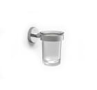 Wall-mounted tumbler holder and tumbler (installation with screws or adhesive)