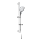 SQUARE - Shower kit with Plenum Square 3 functions handshower, 800 mm slide bar with adjustable handshower bracket, soap dish and 1.70 m flexible hose