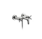 Bain-douche mural avec inverseur automatique avec douchette à main, flexible de 1,75 m et support mural articulé