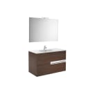 Pack - Base unit with two drawers, basin, mirror and Starlight LED spotlight