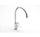 Kitchen sink mixer with swivel spout