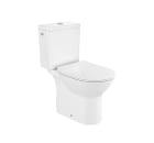 Round - Close-coupled Roca Rimless® WC with horizontal outlet