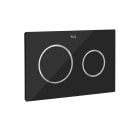 PL10 Dual - Dual flush plate. Glass finish