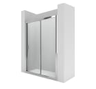 L2-E - Front shower enclosure with 1 sliding door + 1 fixed panel