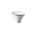 Vitreous china Rimless wall-hung WC with horizontal outlet