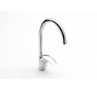 Kitchen sink mixer with swivel spout
