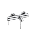 Wall-mounted bath-shower mixer with automatic diverter