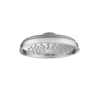 Classic round adjustable ABS shower head with wall or ceiling installation in chrome
