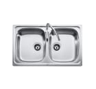 Stainless steel double bowl kitchen sink