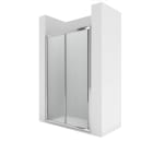 L2-E - Front shower enclosure with 1 sliding door + 1 fixed panel