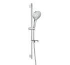 Kit de douche avec barre coulissante 800 mm, douchette Plenum Round, flexible de 1,70 m et porte-savon. Chromé