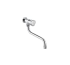 Wall-mounted laundry sink faucet with swivel spout