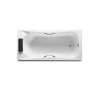 Rectangular acrylic bath with grips