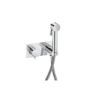 Progressive bidet shower mixer (1 way). Includes hand-shower, integrated bracket-water outlet with progressive single-lever mixer and 1.2 m metal flexible hose