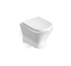 Vitreous china wall-hung WC with horizontal outlet