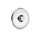 Self-closing built-in shut-off cock for shower with round wall-plate