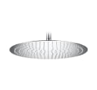 Round adjustable stainless steel shower head for wall or ceiling installation in chrome