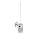 Wall-mounted toilet brush holder (installation with screws or adhesive)