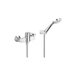 PRO - Wall-mounted shower mixer, 1,70m flexible shower hose and swivel wall bracket. Handle for People with Reduced Mobility.