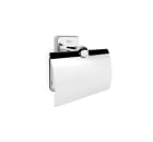 Toilet roll holder with cover (installation with screws or adhesive)