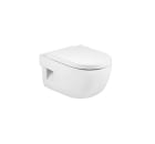Vitreous china wall-hung WC with horizontal outlet
