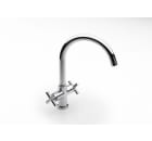 Kitchen sink mixer with swivel spout
