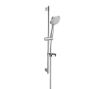 Square - Shower kit. Includes 130 mm hand-shower with 4 functions, 800 mm shower bar, adjustable hand-shower bracket, soap dish and 1.70 m satin PVC flexible shower hose.