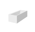 Rectangular freestanding bath in SURFEX® with click-clack waste and siphon