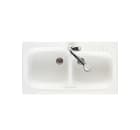 Fireclay double-bowl kitchen sink