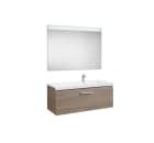Pack- Base unit with one drawer, right-hand basin and LED mirror