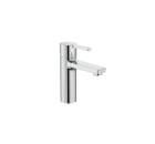 Basin mixer with smooth body and click-clack waste. Cold Start. S-Size