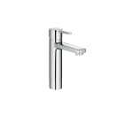 Basin mixer with smooth body and click-clack waste. Cold Start. L-Size