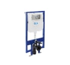 DUPLO WC COMPACT - Concealed floor standing structure with compact cistern (8 cm) and dual flush (4/2 - 4.5/3 - 6/3 L). 90 ø / 110 ø elbow
