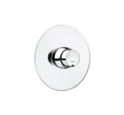 Self-closing built-in one-water shut-off cock for urinal with round wall plate