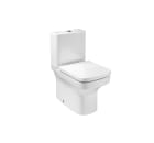 Compact back to wall vitreous china close-coupled WC with dual outlet