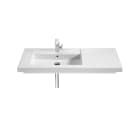Asymmetric wall-hung left-hand basin