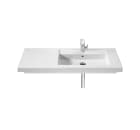 Asymmetric wall-hung right-hand basin