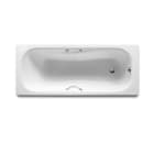 Rectangular steel bath with anti-slip base