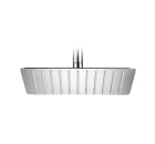 Square adjustable stainless steel shower head for wall or ceiling installation in chrome