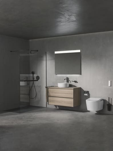 Handsets, Shower Columns, Rain Showers Titanium black Rainsense A5B2250CN0 Roca