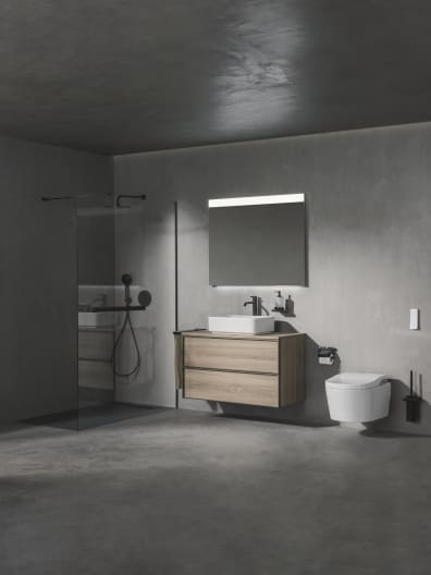 Handsets, Shower Columns, Rain Showers Titanium black Rainsense A5B2250CN0 Roca
