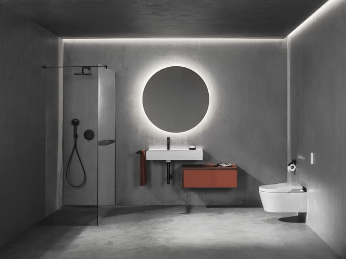 Handsets, Shower Columns, Rain Showers Titanium black Rainsense A5B2250CN0 Roca