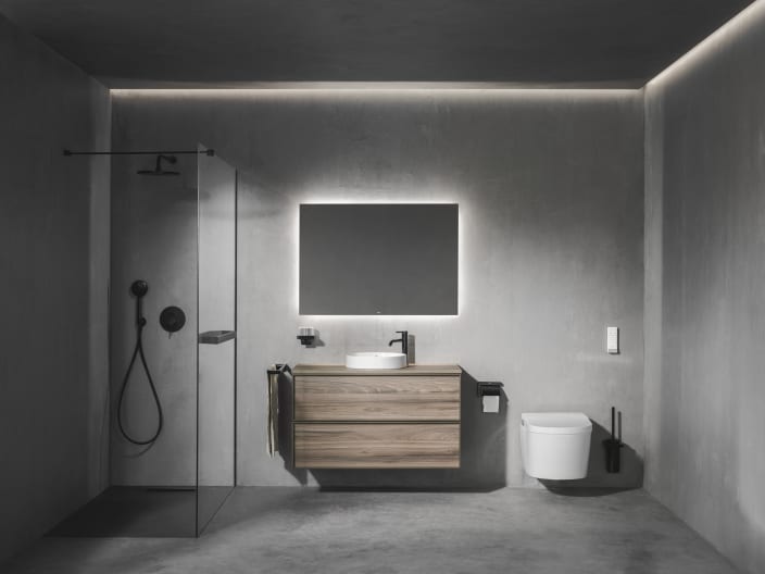 Handsets, Shower Columns, Rain Showers Titanium black Rainsense A5B2250CN0 Roca